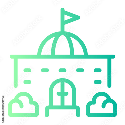 city hall gradient icon