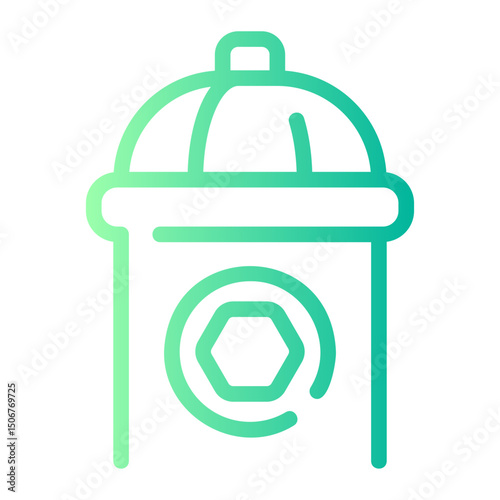 fire hydrant gradient icon