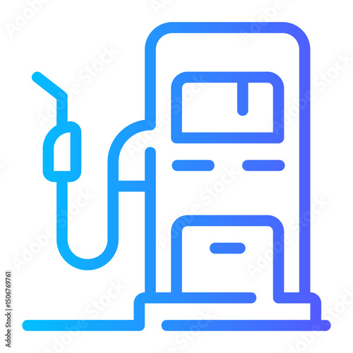 fuel station gradient icon