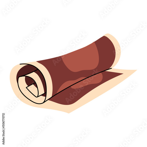 Historical map, rolled up. Archaeological finds, Excavations, finds of human life. It is suitable for scientific materials, museum projects, textbooks, topics on archeology, anthropology and history