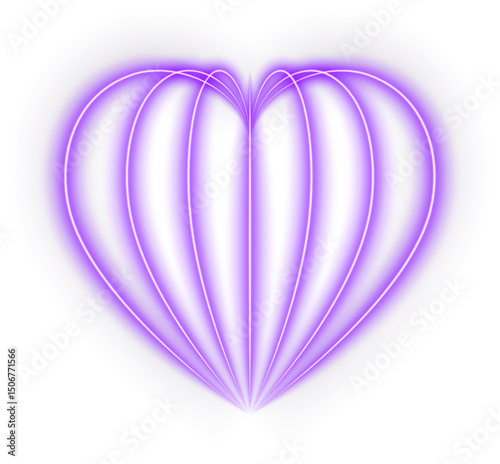 Purple Neon Heart