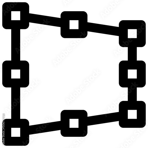 Perspective. Editable stroke vector icon.