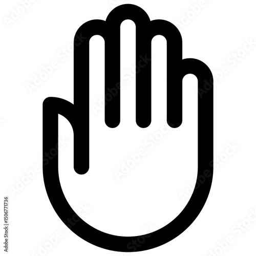 Hand tool. Editable stroke vector icon.