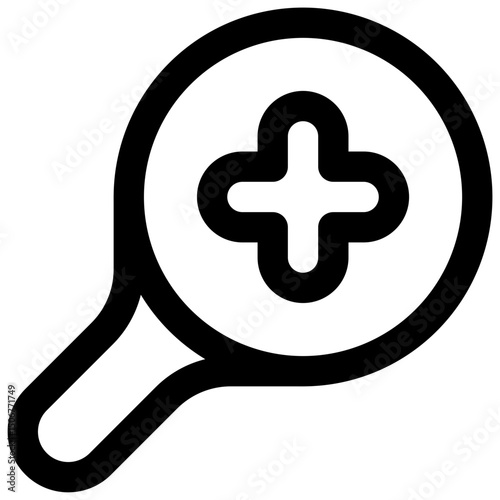 Zoom in. Editable stroke vector icon.