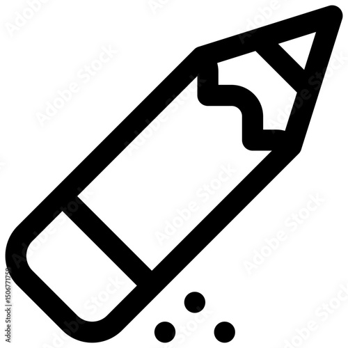 Path eraser. Editable stroke vector icon.