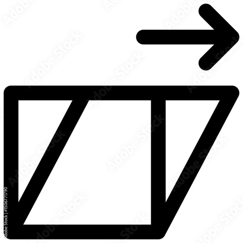 Shear. Editable stroke vector icon.