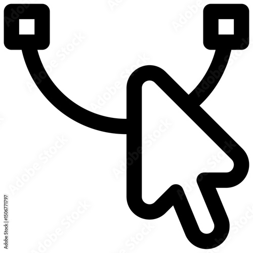 Reshape tool. Editable stroke vector icon.