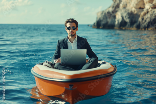 businessmen  with laptop