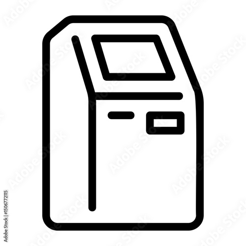 atm machine line icon