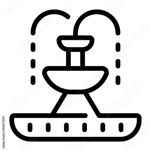 fountain line icon