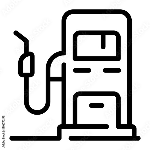fuel station line icon