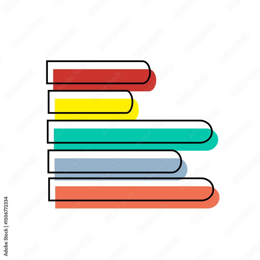 Modern Rounded Rectangle Bar Graph Design Representing Data Analysis Report Modern Rounded Rectangle Bar Graph Design Representing Data Analysis Report