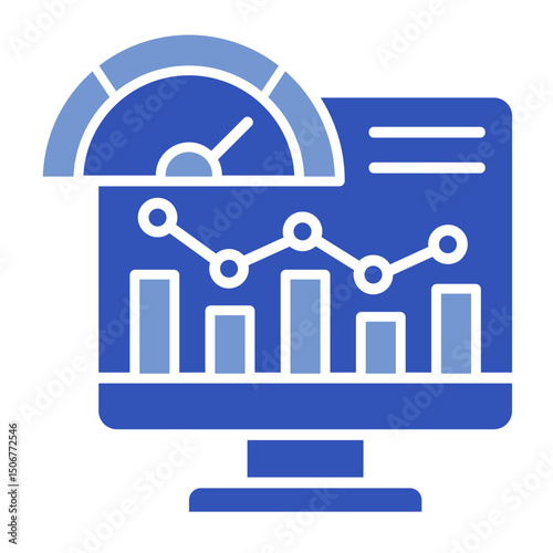 Kpi Dashboard  Icon Element For Design	