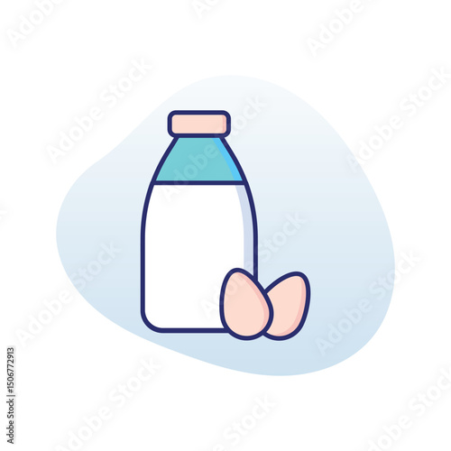 Almond Milk Vector icon
