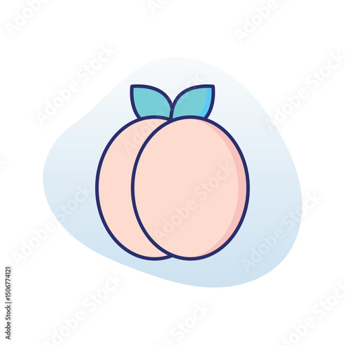 Nectarine  Vector icon