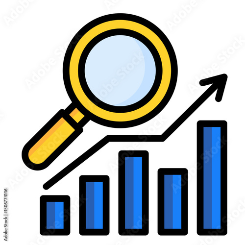 Trend Analysis  Icon Element For Design	