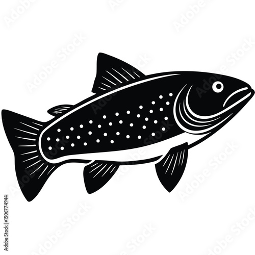 trout vector sihouette