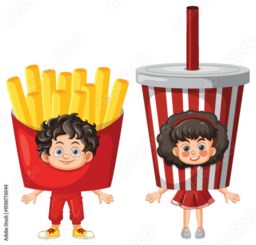 Fast Food Friends in Costume
