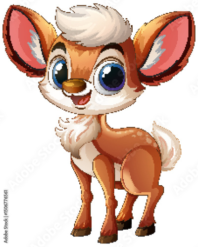 Adorable Baby Deer Cartoon Illustration