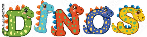 Colorful Dinosaur Alphabet Illustration for Kids