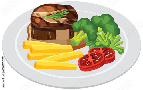 Delicious Steak Dinner with Vegetables