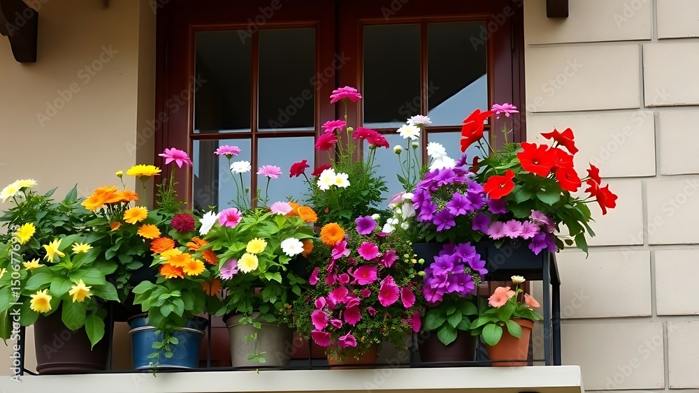 Fototapeta premium flowers in pots