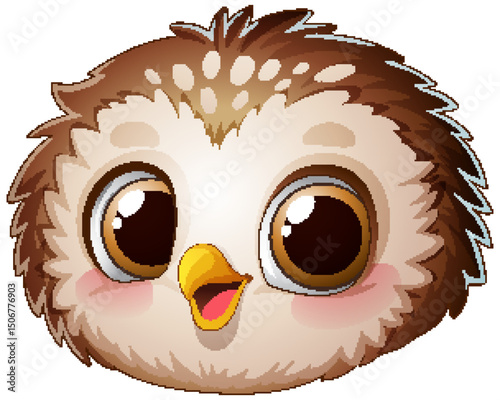 Adorable Baby Owl Illustration