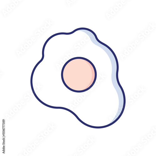 Fried Egg Vector icon
