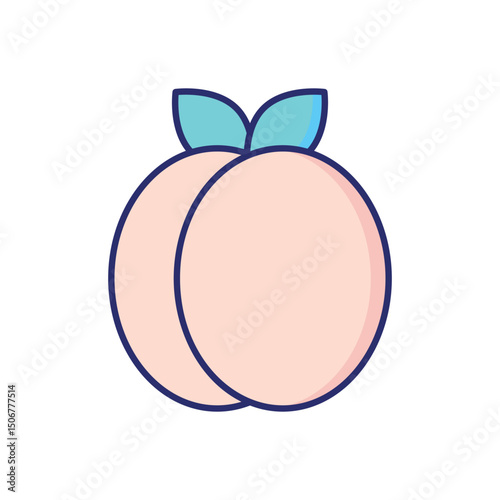 Nectarine  Vector icon
