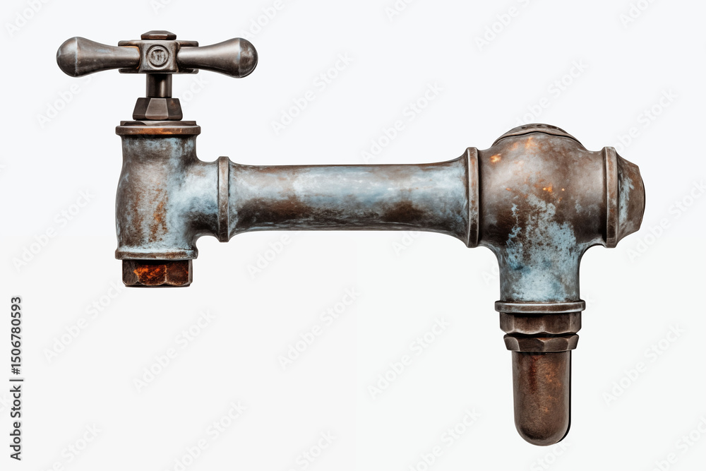 An old tap with some rust on it. An old tap with some rust on it.