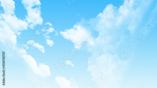 Blue sky and clouds for background. Beautiful blue sky with cloud  photo. Vector design.