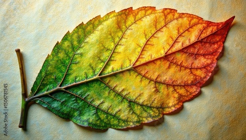 Subtle, natural leaf imprint forming a repeating motif on fabric, texture, subtle