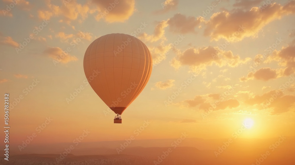 Fototapeta premium Hot air balloon sunrise