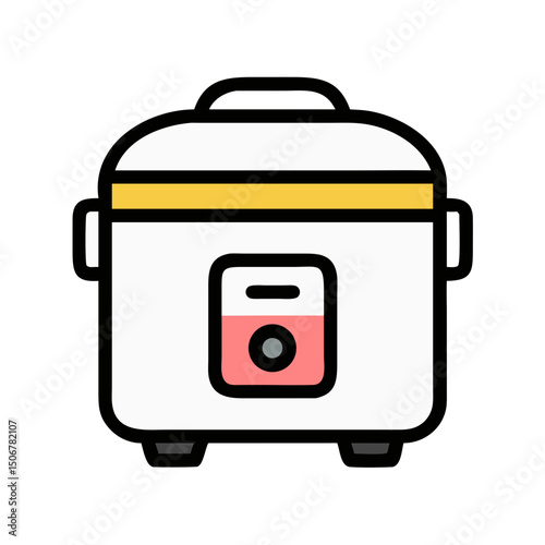 Kitchenware Icon Vector – Electric Rice Cooker in Modern Style	