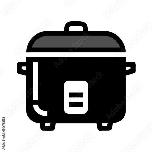 Kitchenware Icon Vector – Electric Rice Cooker in Modern Style	