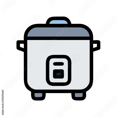 Kitchenware Icon Vector – Electric Rice Cooker in Modern Style