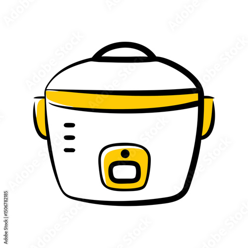 Kitchenware Vector – Electric Rice Cooker in Modern Style	