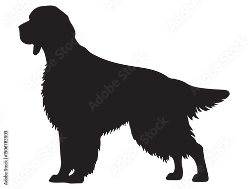 ENGLISH SETTER DOG SILHOUETTE