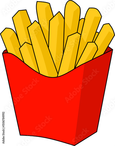 french fries vector illustration