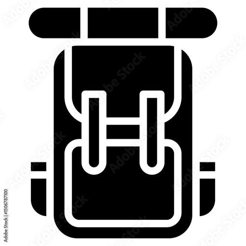 Backpack Gear  Icon Element For Design