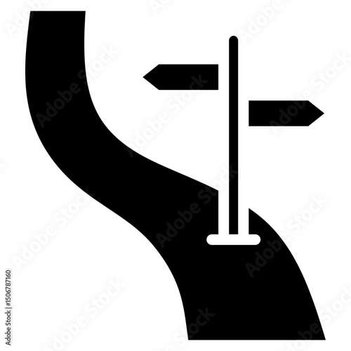 Trail Sign  Icon Element For Design