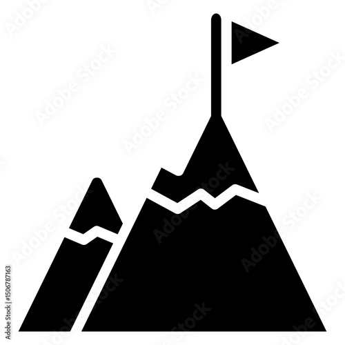 Mountain Peak  Icon Element For Design