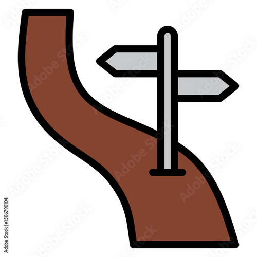 Trail Sign  Icon Element For Design