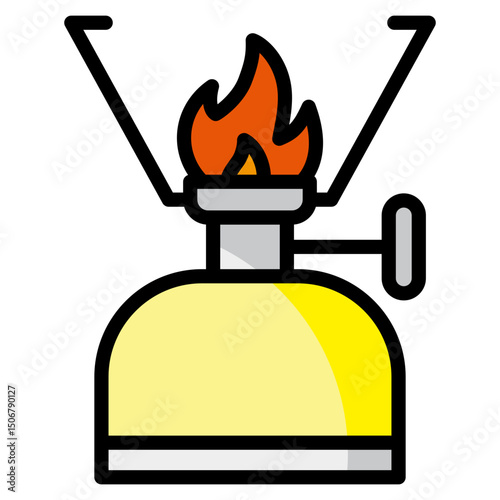 Camp Stove  Icon Element For Design