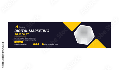 Modern digital marketing agency facebook cover banner