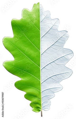 Leaf Divided Life and Decay, transparent background png