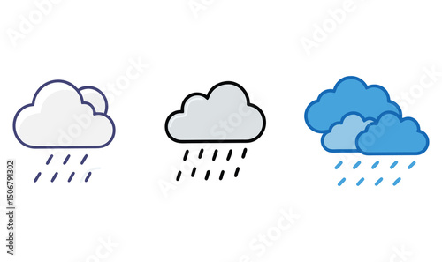  rain cloud vector  design illustration
