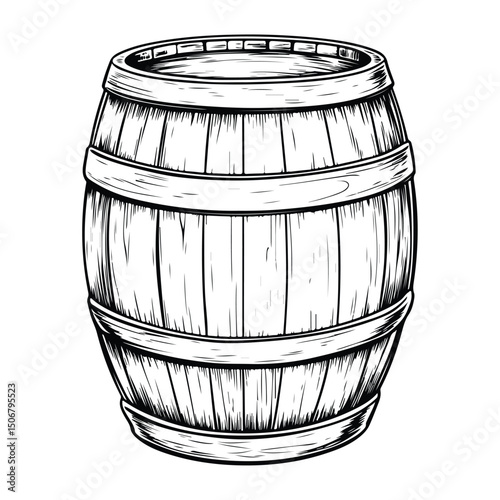 barrel silhouette, Wooden Barrel Vector Illustration for Designs, Vintage Wooden Barrel Illustration, black wooden silhouette