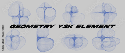 Y2K Resonance Geometry Abstract Background Futuristic Symmetrical Vector Pattern with Metallic Gradient, Neon Holographic Glow, and Retro Tech Vibes for Digital Design Projects