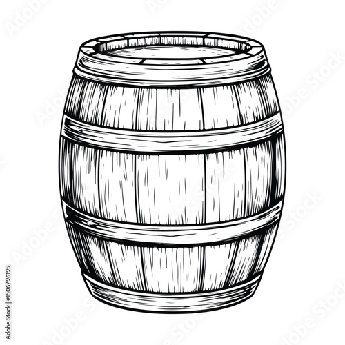 barrel silhouette, Wooden Barrel Vector Illustration for Designs, Vintage Wooden Barrel Illustration, black wooden silhouette